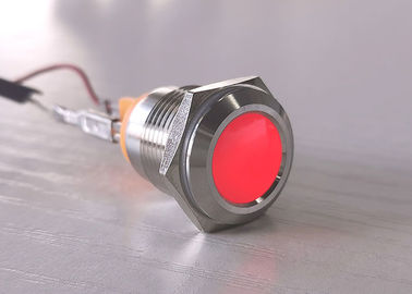 Rode Blauwe HOOFD Antivandaal LEIDENE van het Drukknopschakelaar 12mm 16mm Metaal Indicator Lichte Fabrikant